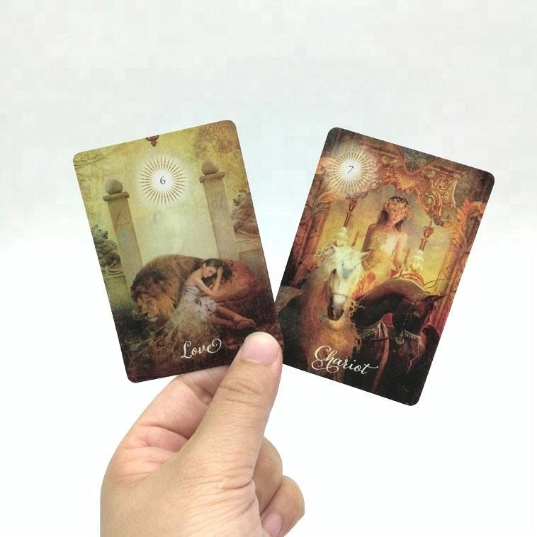 Customized Tarot Playing Cards Paper Tarot Game Card Plastic Gold Stamping Tarot Cards with Paper Boxes