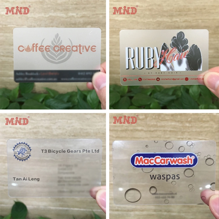 Customized Size Transparent PVC Business Membership Cards