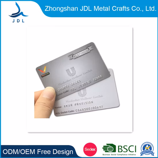 Good Quality Metal Stamping Laser Gold Business/VIP Customized VIP Membership, Hotel Key PVC Plastic Card