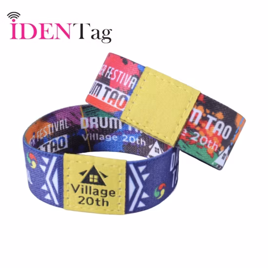 Pulseira elástica reutilizável RFID elástica NFC Ntag213 pulseira elástica