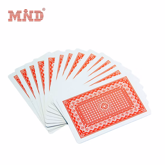 Carta de baralho de plástico PVC à prova d'água com logotipo/cor personalizada