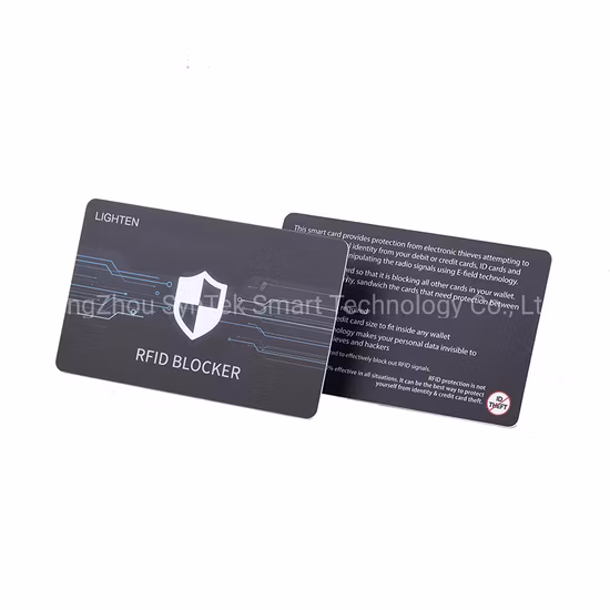 Cartão de bloqueio RFID para proteção de cartão bancário