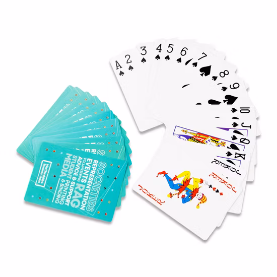 Impressão do logotipo do fabricante na China Cartas de jogo personalizadas de plástico de luxo personalizadas