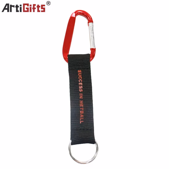 Mosquetão personalizado com alça de pescoço curto cordão gancho de metal