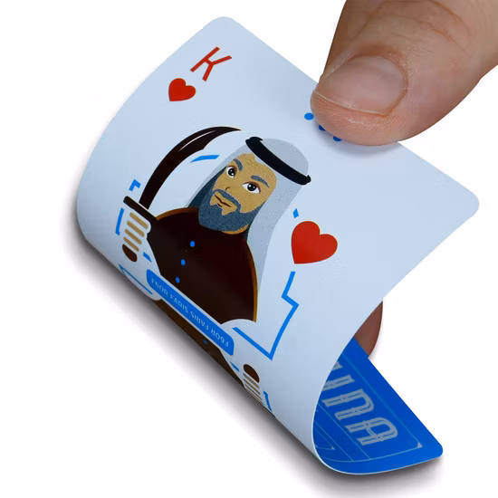 Cartas de baralho personalizadas de luxo 100% PVC à prova d'água de plástico à prova d'água
